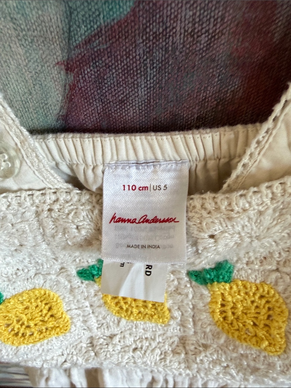 Hanna Andersson White Sundress with Yellow Lemons - Picture 3 of 6
